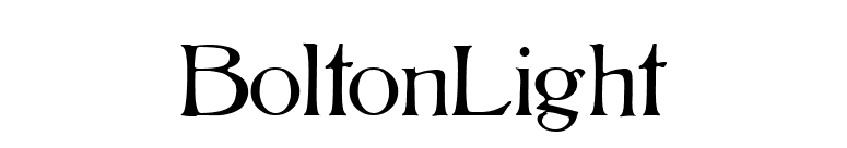 BoltonLight font preview
