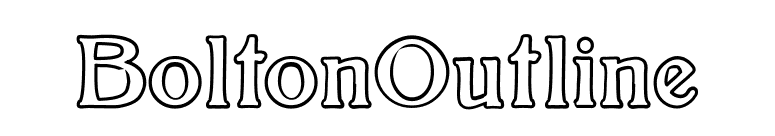 BoltonOutline font preview
