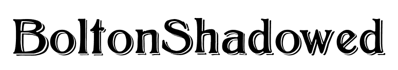BoltonShadowed font preview