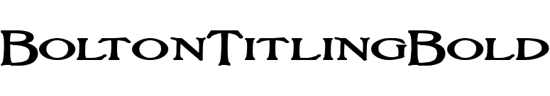 BoltonTitlingBold font preview
