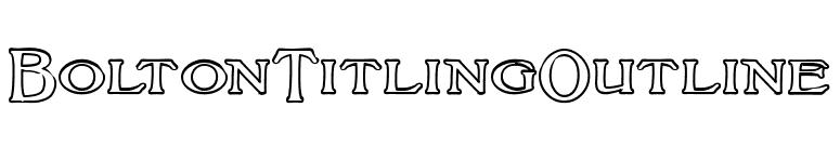 BoltonTitlingOutline font preview