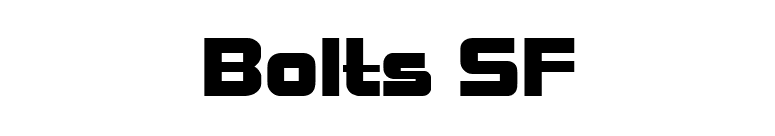 Bolts SF font preview