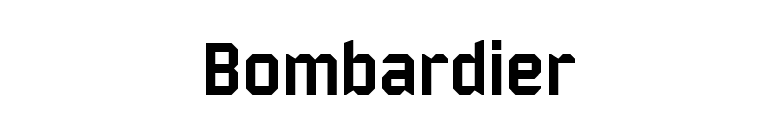 Bombardier font preview
