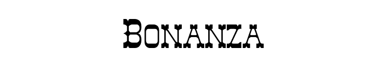 Bonanza font preview