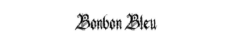 Bonbon Bleu font preview