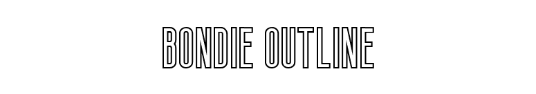 Bondie Outline font preview