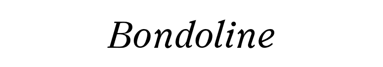 Bondoline font preview