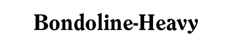 Bondoline-Heavy font preview