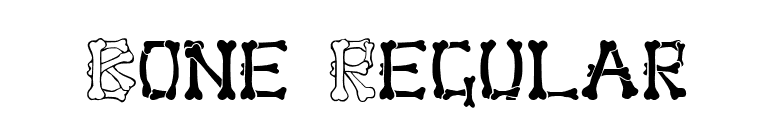 Bone Regular font preview