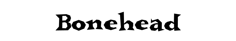 Bonehead font preview