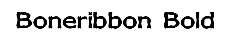 Boneribbon Bold font preview