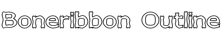 Boneribbon Outline font preview