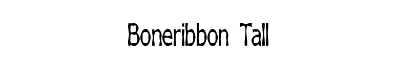 Boneribbon Tall font preview