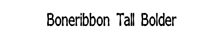 Boneribbon Tall Bolder font preview
