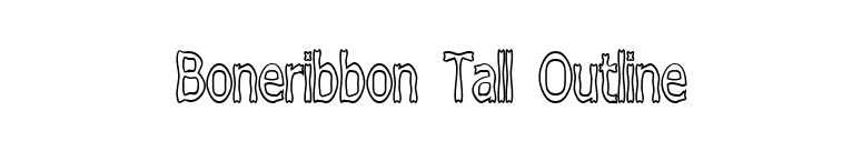 Boneribbon Tall Outline font preview