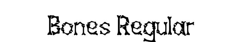 Bones Regular font preview