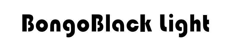 BongoBlack Light font preview