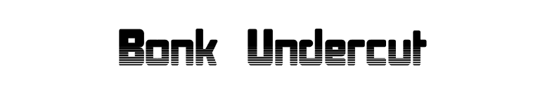 Bonk Undercut font preview