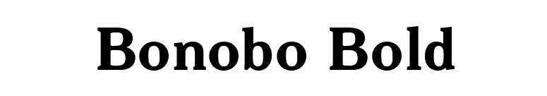 Bonobo Bold font preview