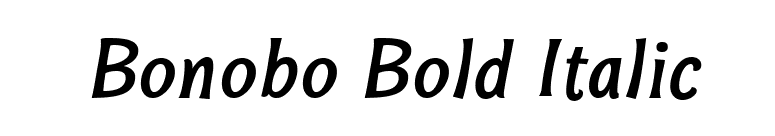 Bonobo Bold Italic font preview