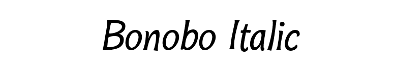 Bonobo Italic font preview