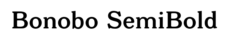 Bonobo SemiBold font preview