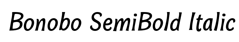 Bonobo SemiBold Italic font preview