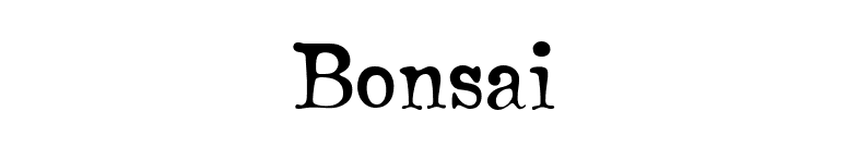 Bonsai font preview