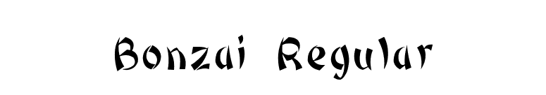 Bonzai Regular font preview