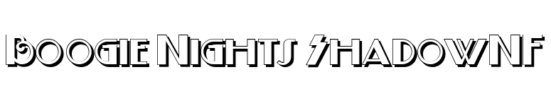 Boogie Nights ShadowNF font preview