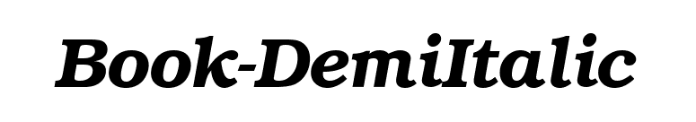 Book-DemiItalic font preview
