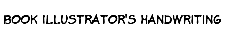 Book Illustrator's Handwriting font preview