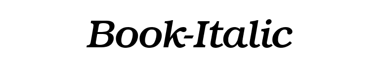 Book-Italic font preview