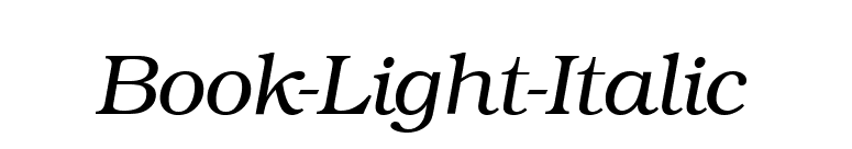 Book-Light-Italic font preview