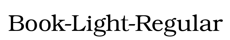 Book-Light-Regular font preview