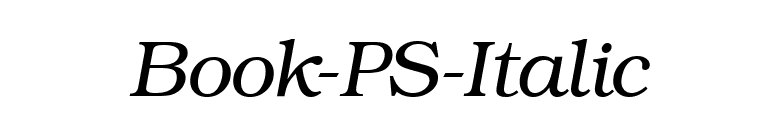 Book-PS-Italic font preview