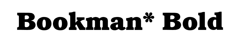 Bookman* Bold font preview