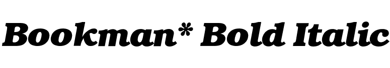 Bookman* Bold Italic font preview