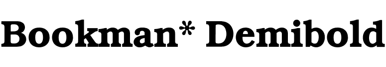 Bookman* Demibold font preview