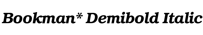 Bookman* Demibold Italic font preview
