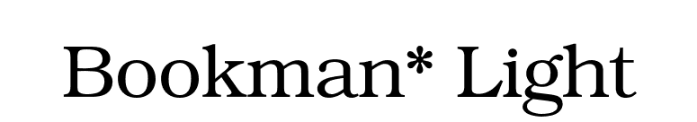 Bookman* Light font preview