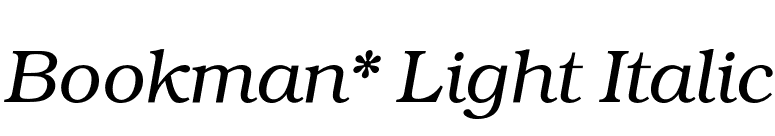 Bookman* Light Italic font preview