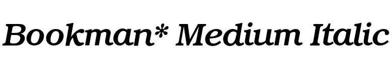 Bookman* Medium Italic font preview