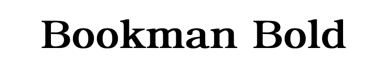 Bookman Bold font preview