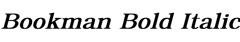 Bookman Bold Italic font preview