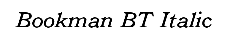 Bookman BT Italic font preview