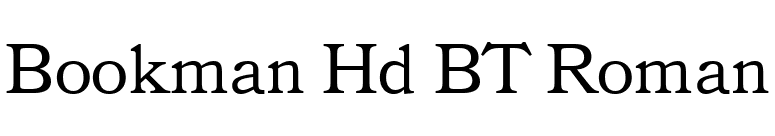 Bookman Hd BT Roman font preview