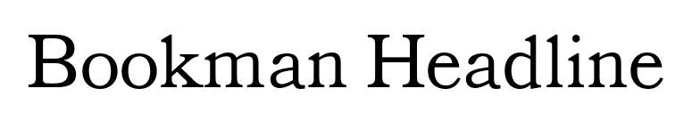 Bookman Headline font preview