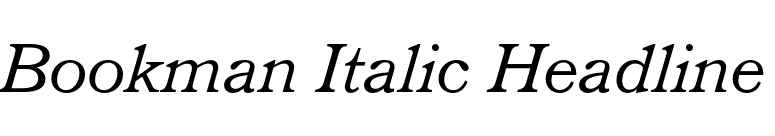 Bookman Italic Headline font preview