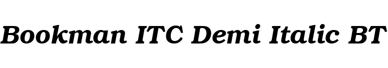 Bookman ITC Demi Italic BT font preview